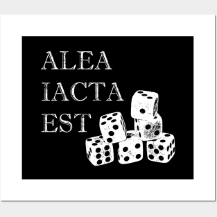 The die is cast-Alea iacta est-dice gaming-Luck Posters and Art